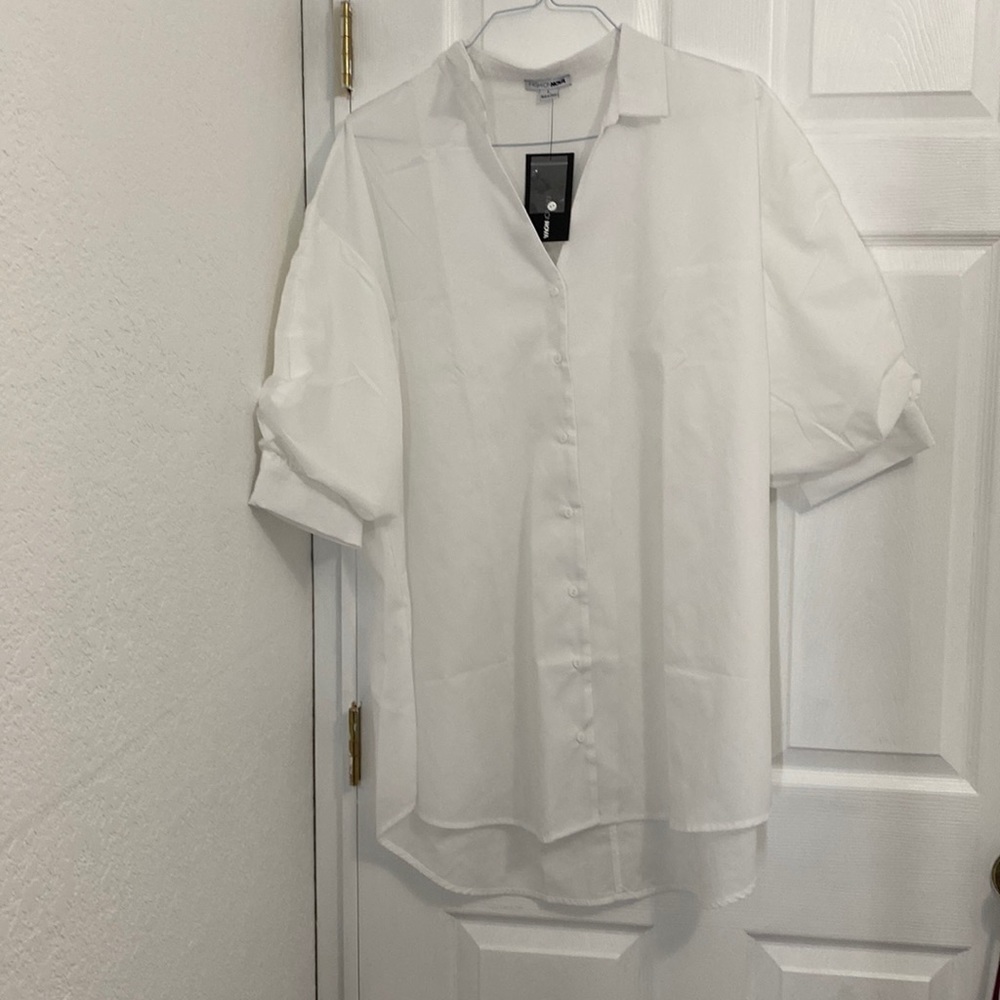 NWT Fashion Nova One Last Time Button Top SIZE L